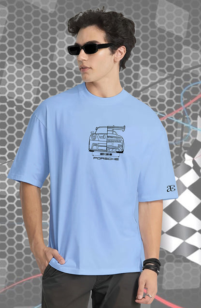 Organic Cotton Tshirt For Men |TOS-SKY BLUE-132