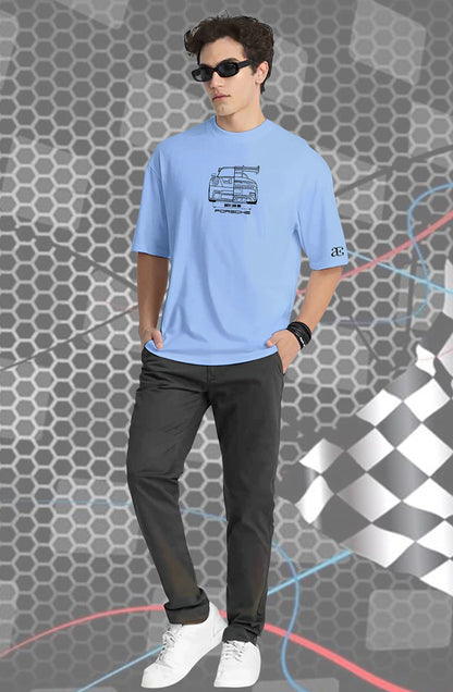 Organic Cotton Tshirt For Men |TOS-SKY BLUE-132