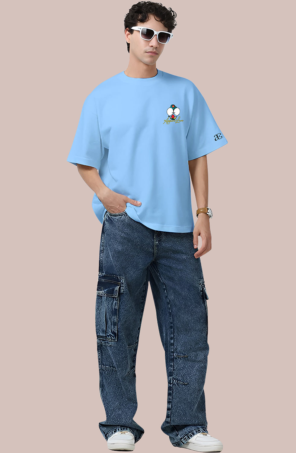 Organic Cotton Tshirt For Men |TOS-SKY BLUE-147