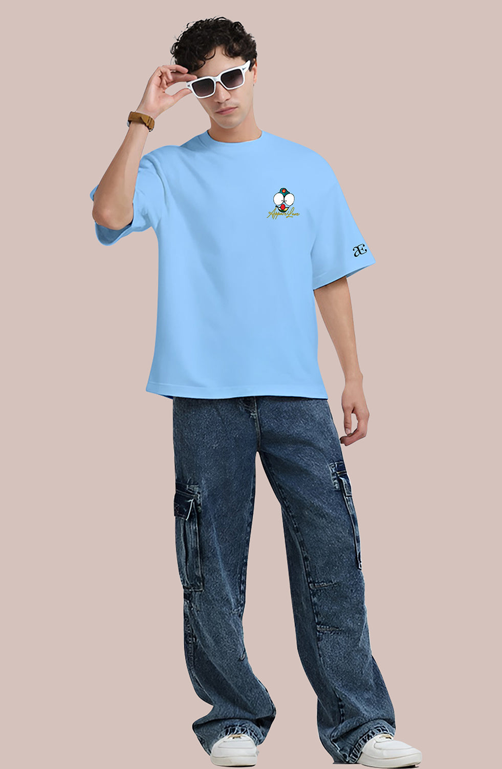 Organic Cotton Tshirt For Men |TOS-SKY BLUE-147