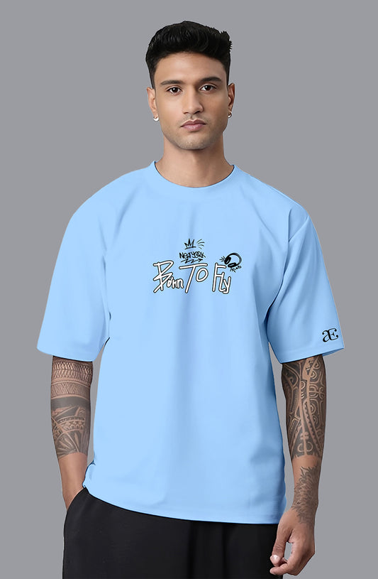 Organic Cotton Tshirt For Men |TOS-SKY BLUE-149