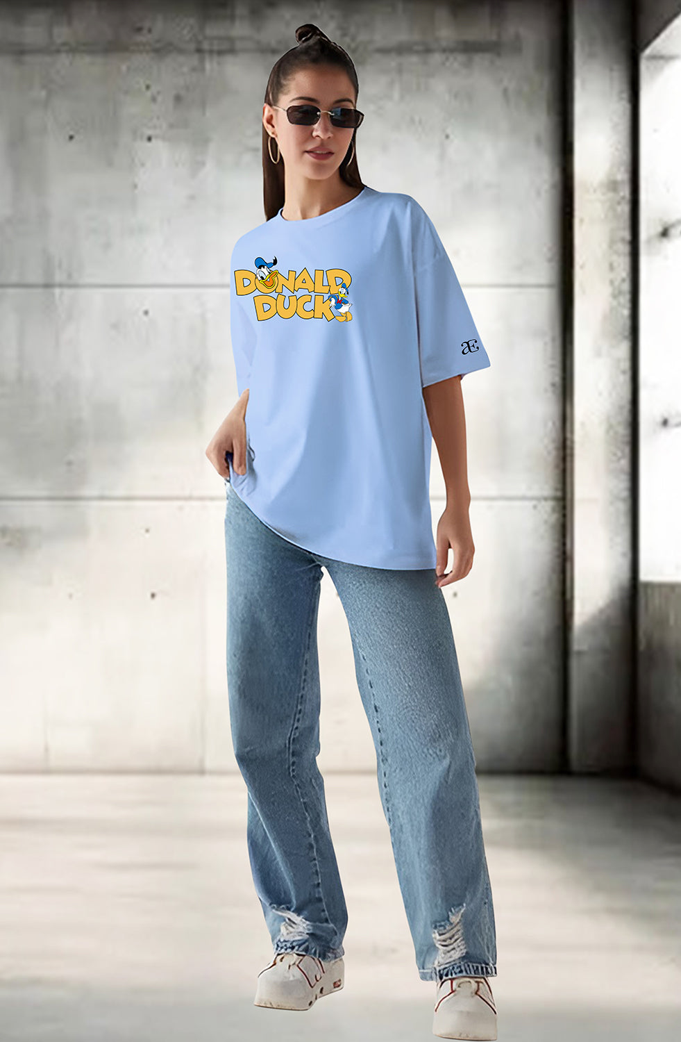 Organic Cotton Tshirt For Women |TOS-SKY BLUE-011