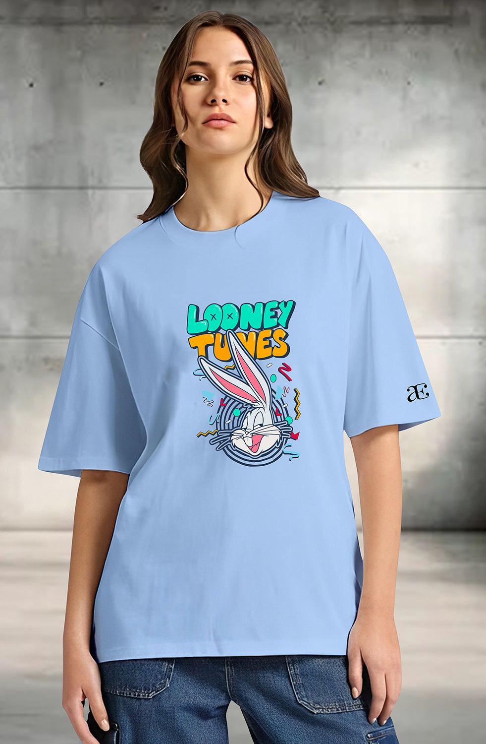 Organic Cotton Tshirt For Women |TOS-SKY BLUE-049