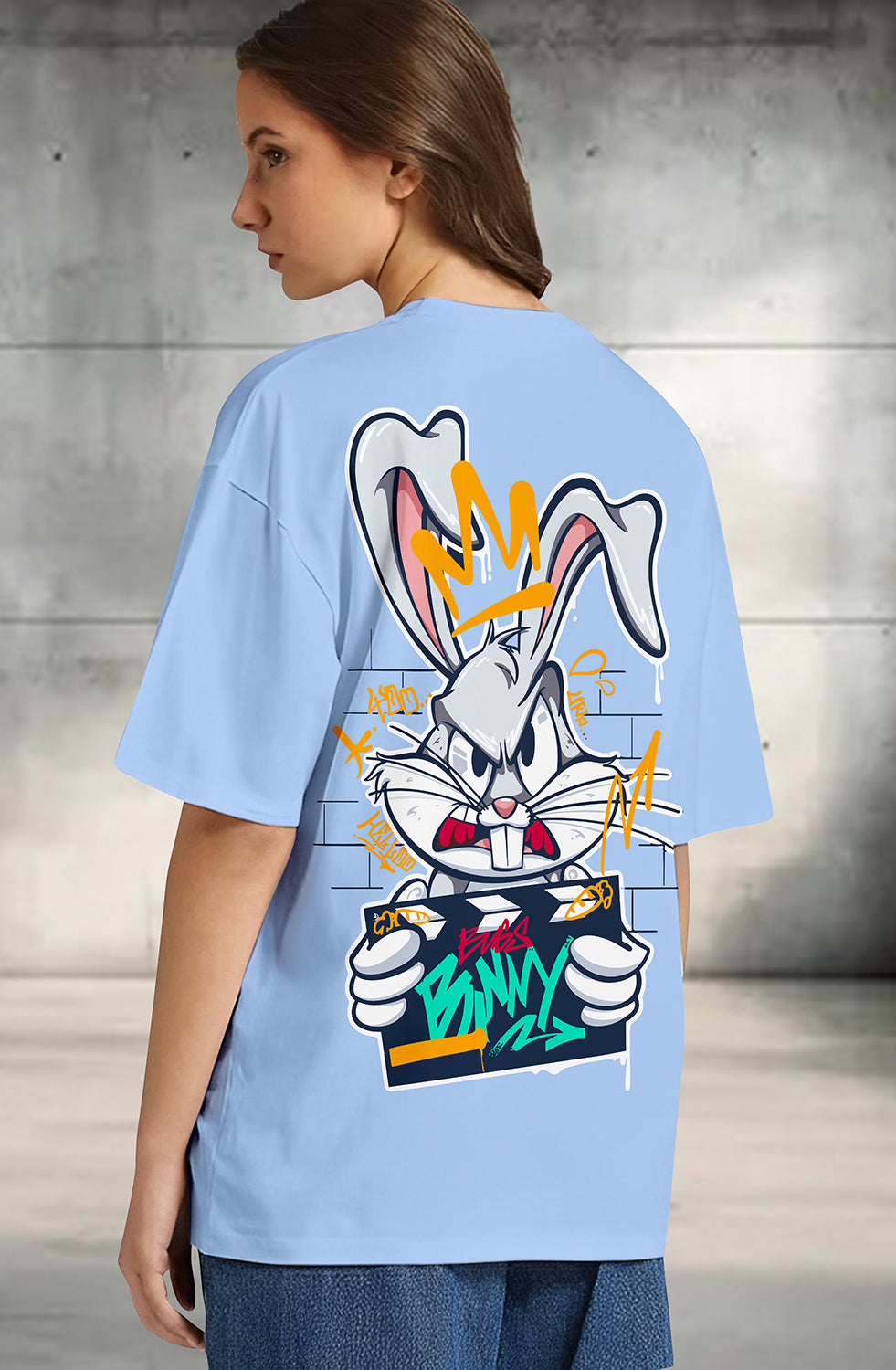 Organic Cotton Tshirt For Women |TOS-SKY BLUE-049