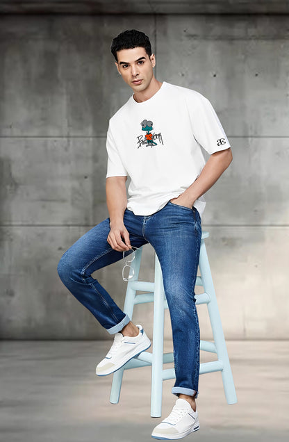 Organic Cotton Tshirt For Men |TOS-WHITE-043