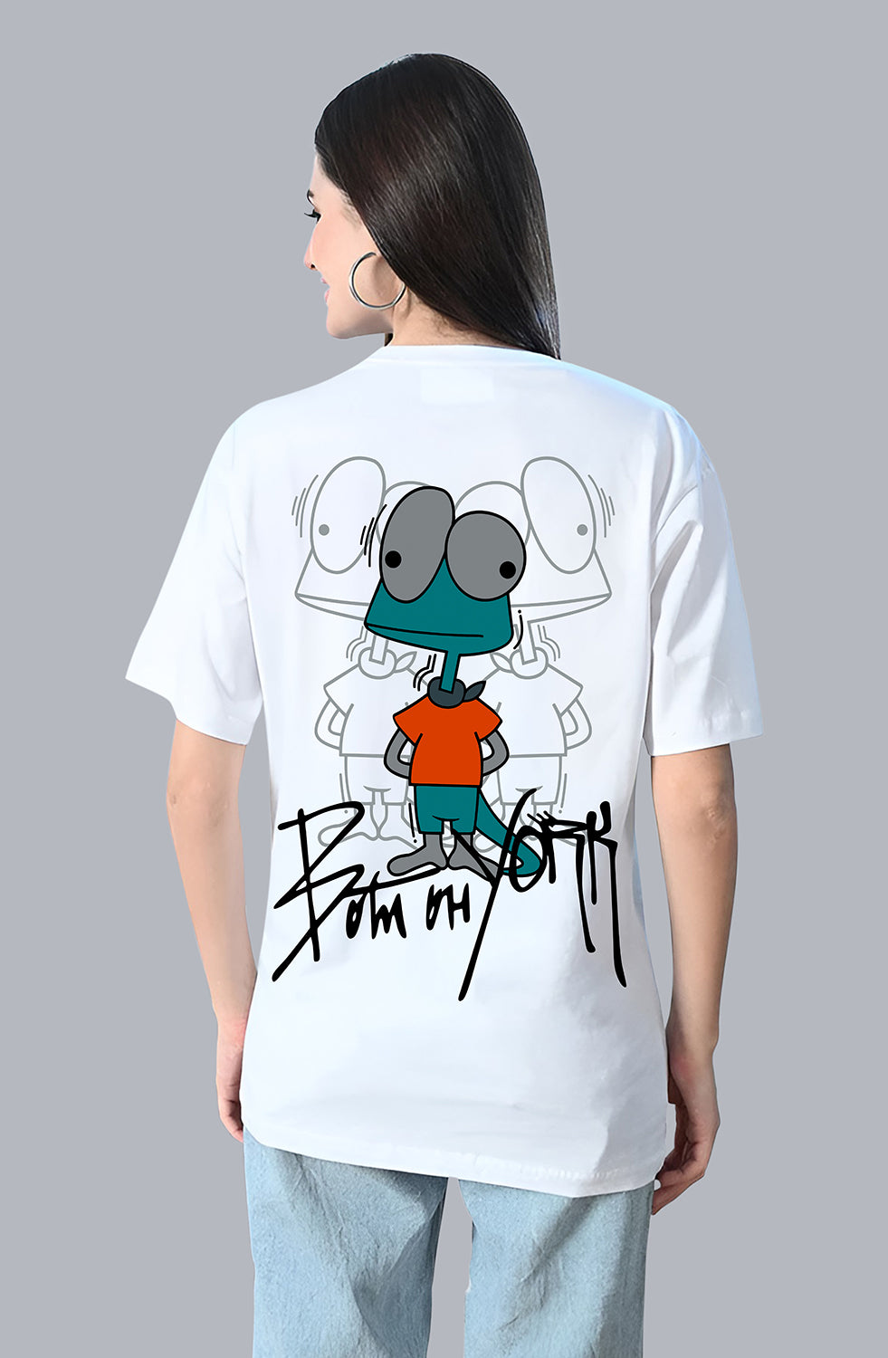 Organic Cotton Tshirt For Women |TOS-WHITE-043