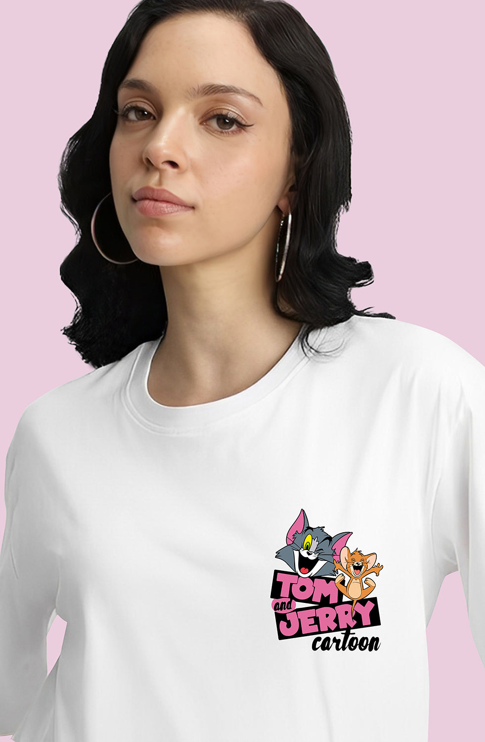 Organic Cotton Tshirt For Women |TOS-WHITE-065