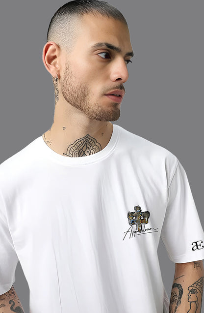 Organic Cotton Tshirt For Men |TOS-WHITE-152