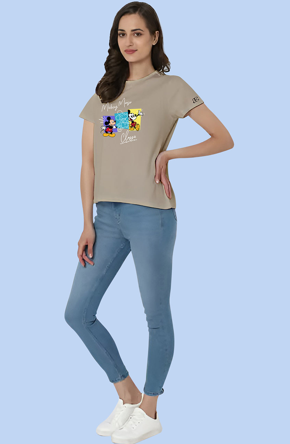 Women’s Organic Cotton Beige T-Shirt |TRN-BEIGE-104