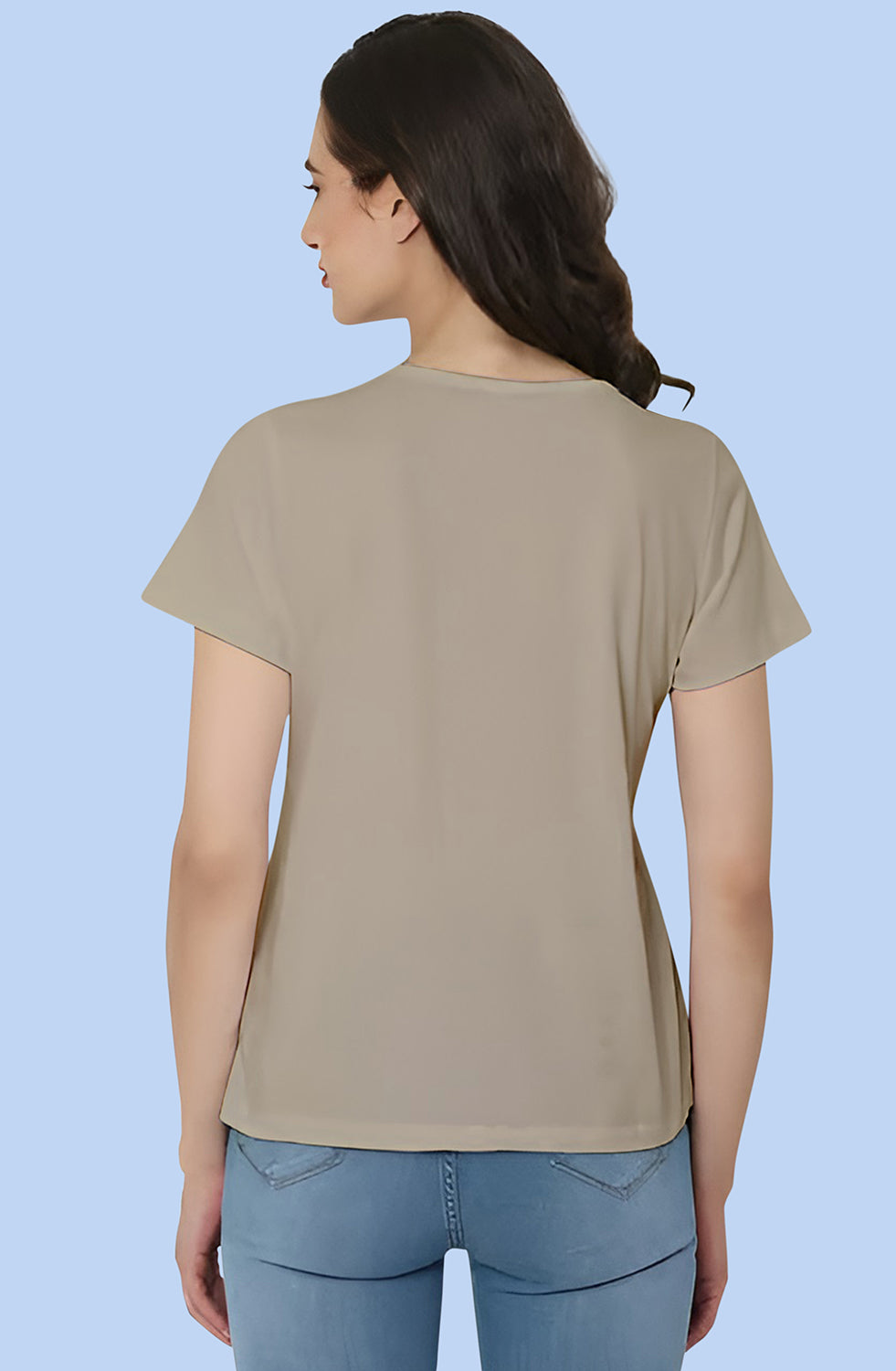 Women’s Organic Cotton Beige T-Shirt |TRN-BEIGE-104