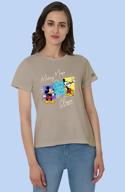 Women’s Organic Cotton Beige T-Shirt |TRN-BEIGE-104