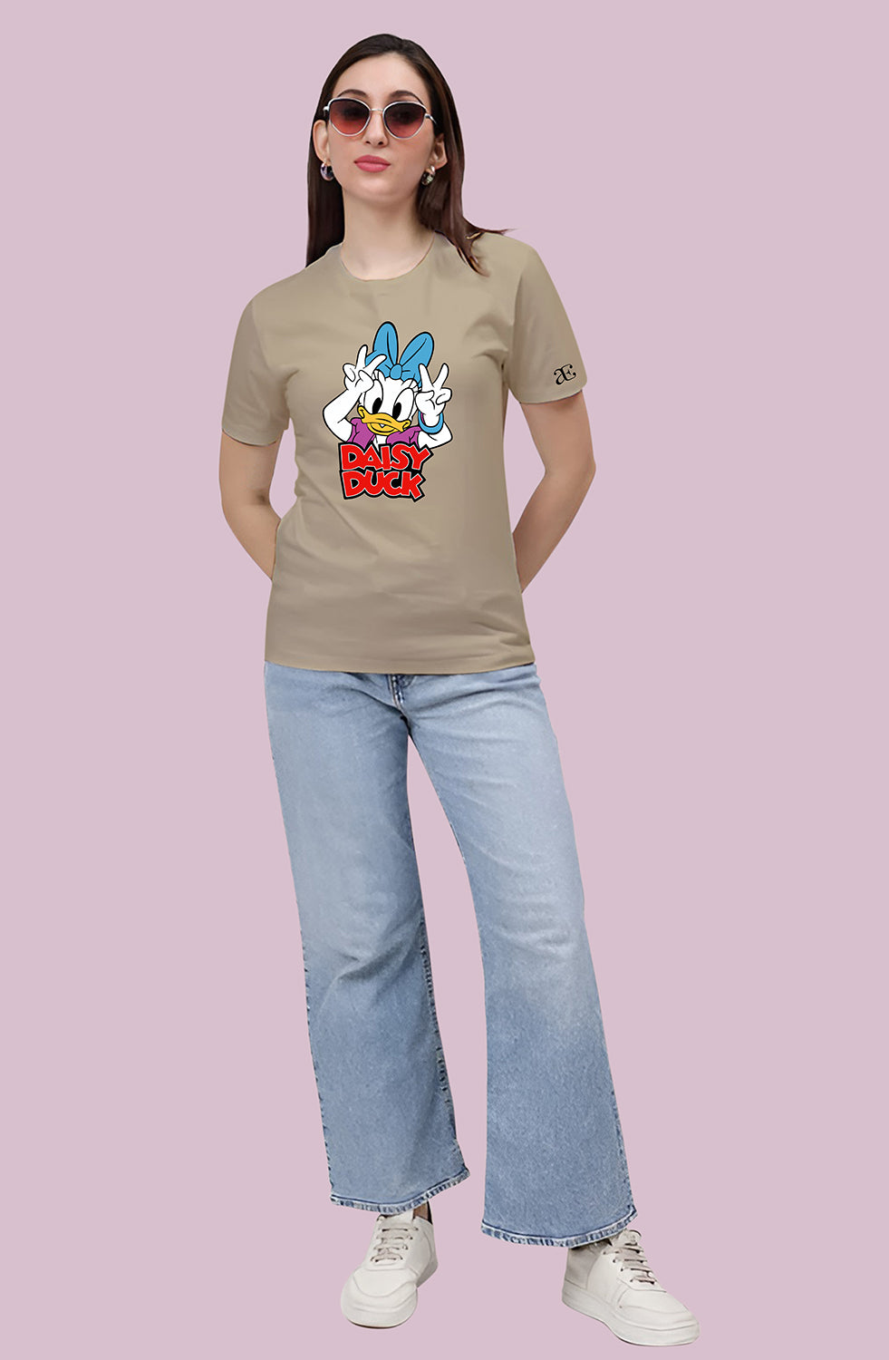 Women’s Organic Cotton Beige T-Shirt |TRN-BEIGE-105