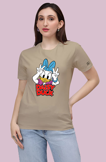 Women’s Organic Cotton Beige T-Shirt |TRN-BEIGE-105