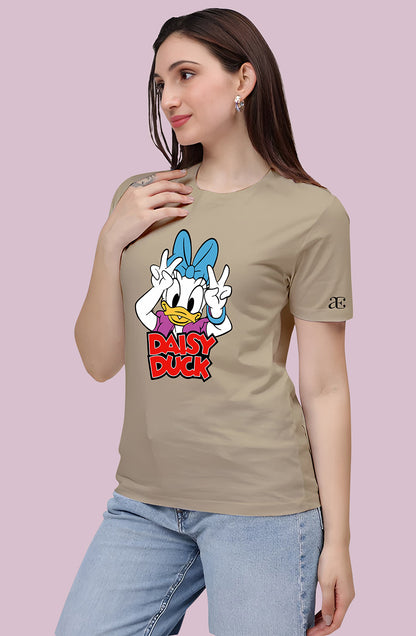 Women’s Organic Cotton Beige T-Shirt |TRN-BEIGE-105