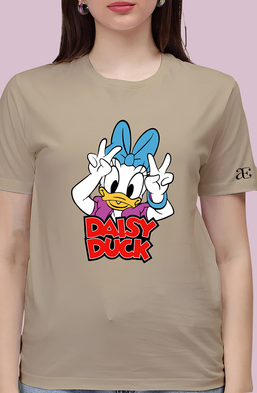 Women’s Organic Cotton Beige T-Shirt |TRN-BEIGE-105