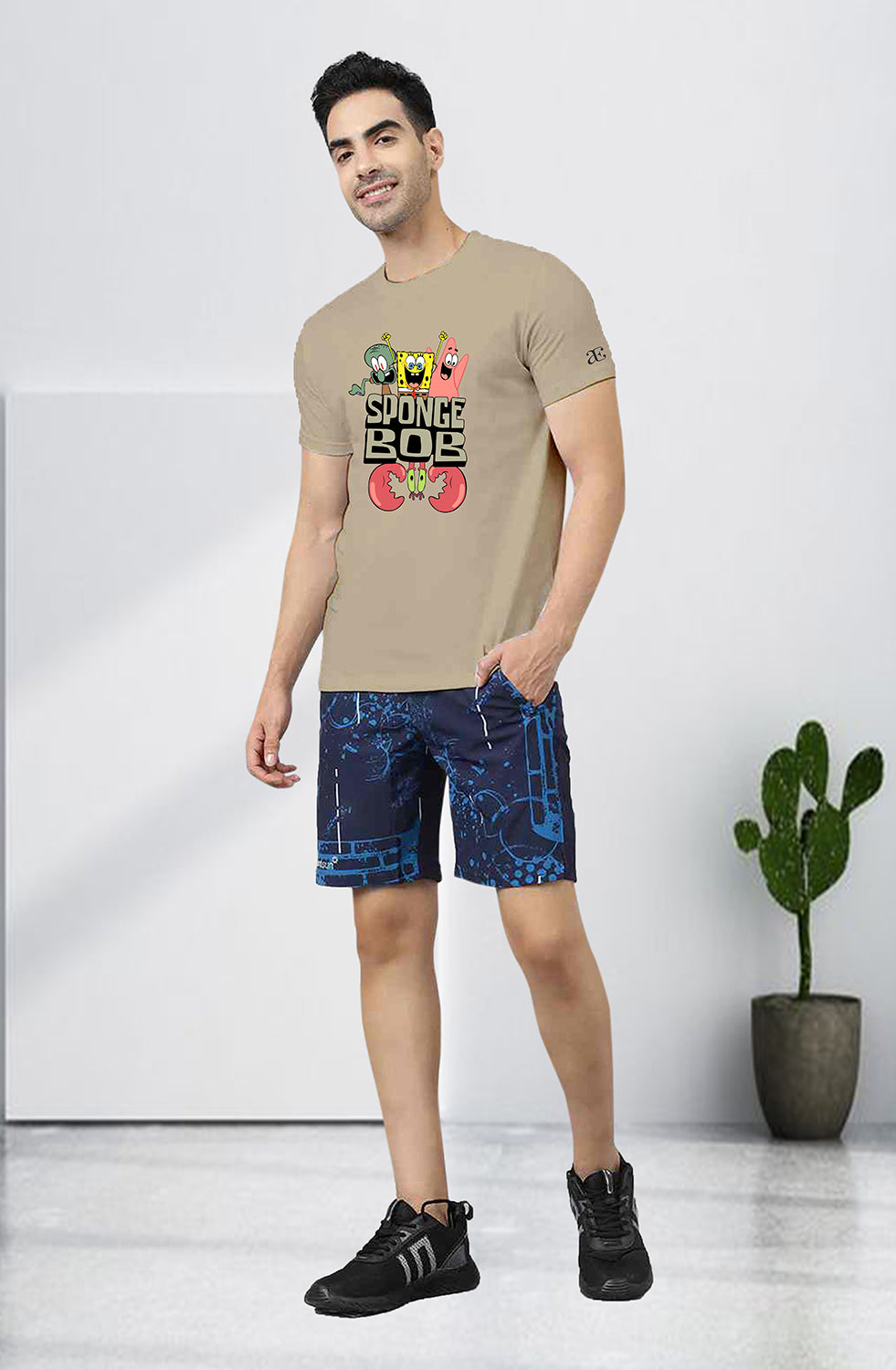 Men’s Organic Cotton Beige T-Shirt |TRN-BEIGE-106