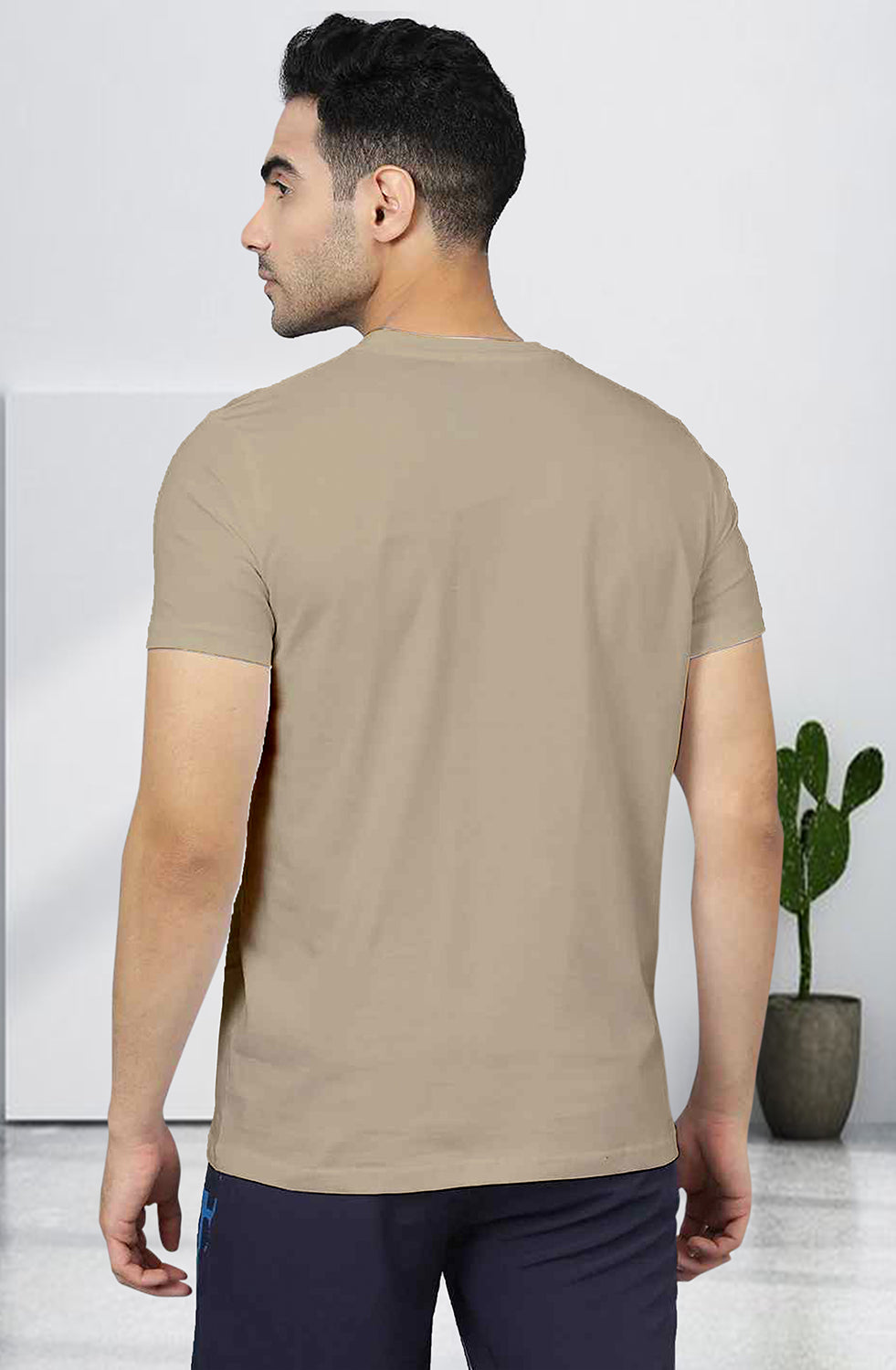 Men’s Organic Cotton Beige T-Shirt |TRN-BEIGE-106
