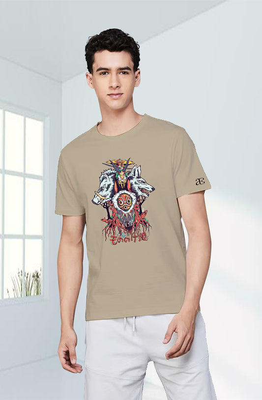 Men’s Organic Cotton Beige T-Shirt |TRN-BEIGE-107