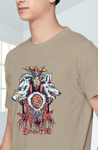 Men’s Organic Cotton Beige T-Shirt |TRN-BEIGE-107