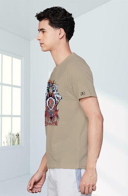 Men’s Organic Cotton Beige T-Shirt |TRN-BEIGE-107