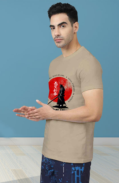 Men’s Organic Cotton Beige T-Shirt |TRN-BEIGE-134