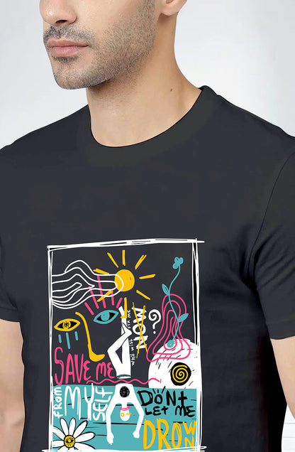 Men’s Organic Cotton Black T-Shirt |TRN-BLACK-108