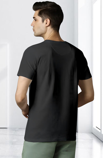 Men’s Organic Cotton Black T-Shirt |TRN-BLACK-116