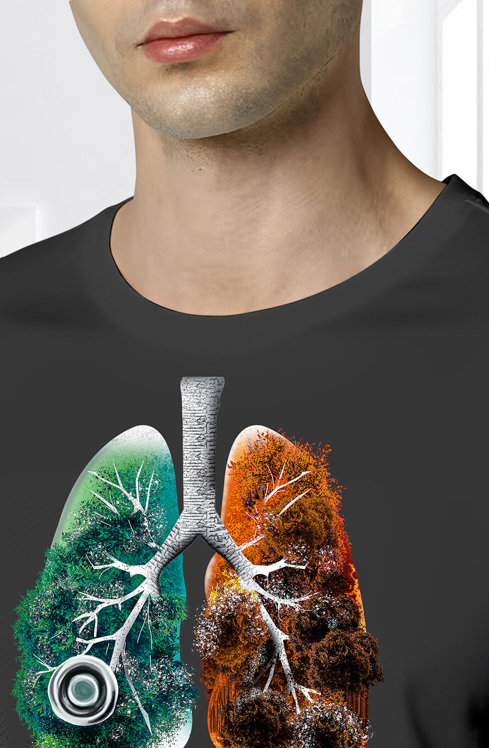 Men’s Organic Cotton Black T-Shirt |TRN-BLACK-116