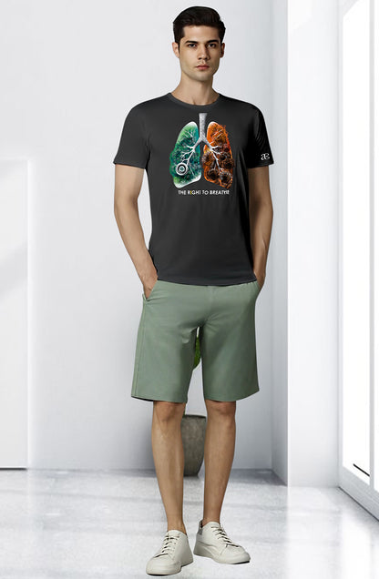 Men’s Organic Cotton Black T-Shirt |TRN-BLACK-116