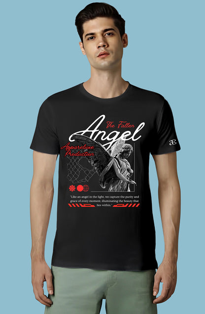 Men’s Organic Cotton Black T-Shirt |TRN-BLACK-135