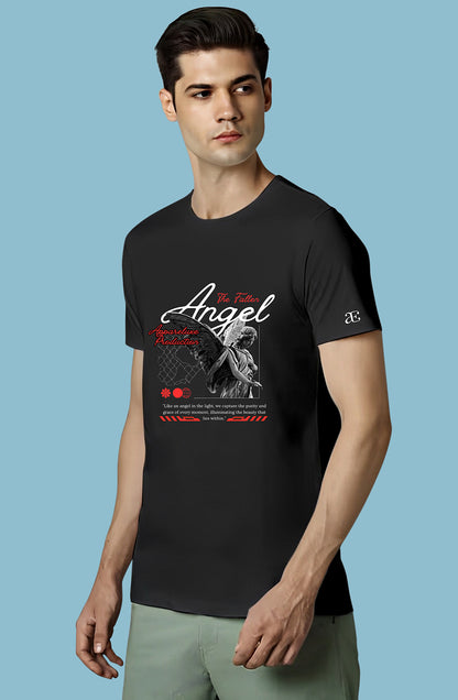 Men’s Organic Cotton Black T-Shirt |TRN-BLACK-135