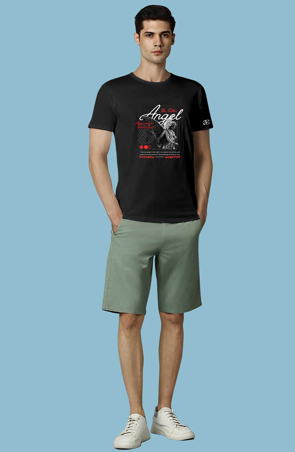 Men’s Organic Cotton Black T-Shirt |TRN-BLACK-135