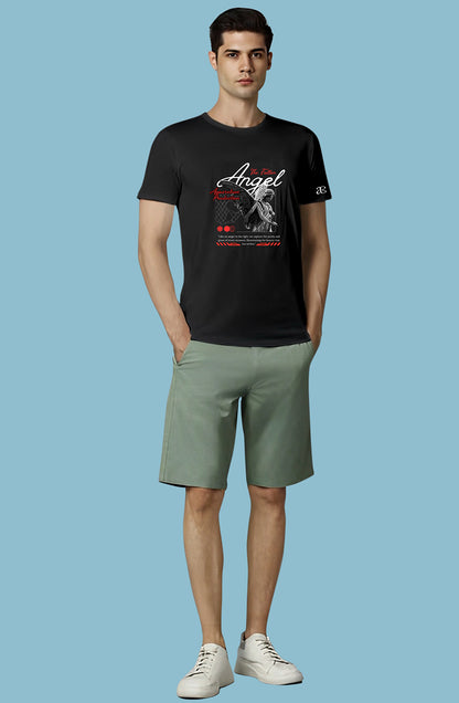 Men’s Organic Cotton Black T-Shirt |TRN-BLACK-135