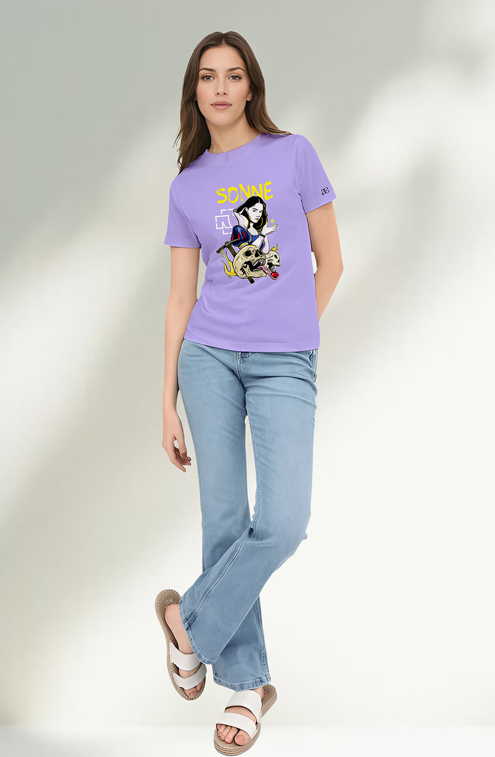 Women’s Organic Cotton Lavender T-Shirt |TRN-Lavender-109