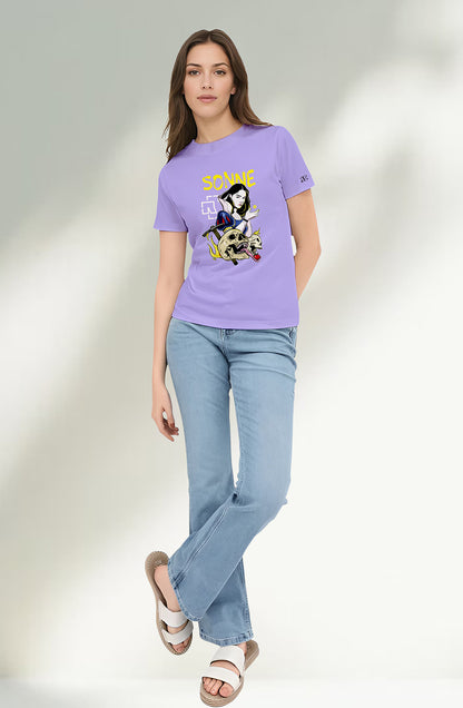 Women’s Organic Cotton Lavender T-Shirt |TRN-Lavender-109