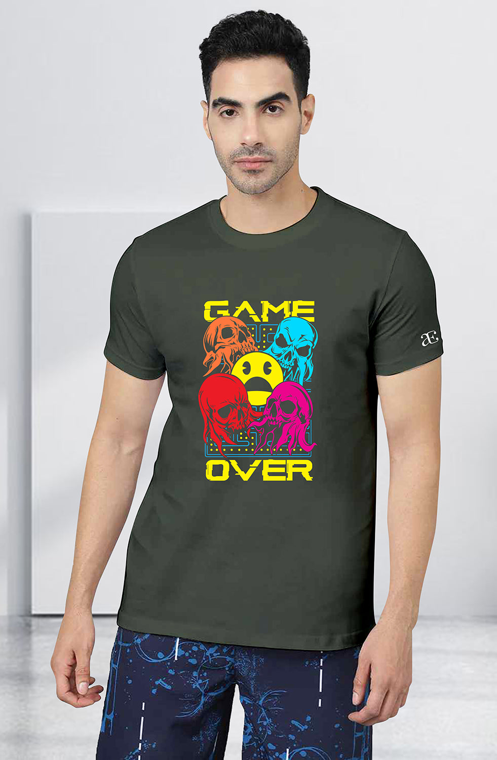 Men’s Organic Cotton Olive Green T-Shirt |TRN-Olice Green -110