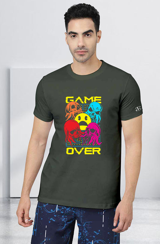 Men’s Organic Cotton Olive Green T-Shirt |TRN-Olice Green -110