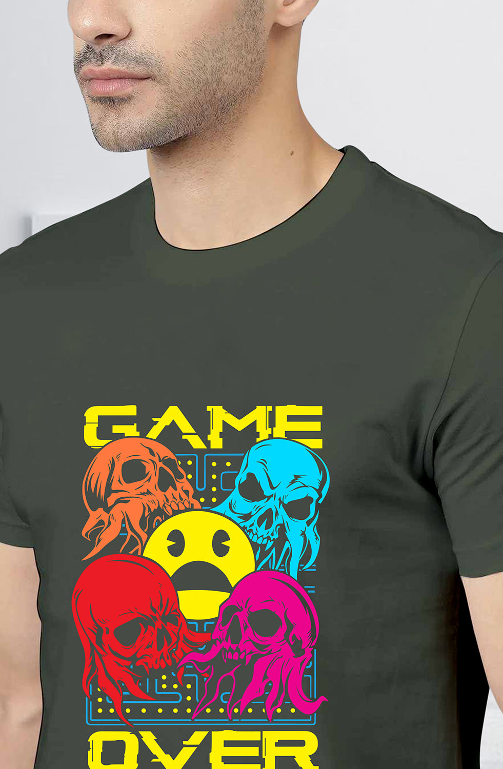 Men’s Organic Cotton Olive Green T-Shirt |TRN-Olice Green -110