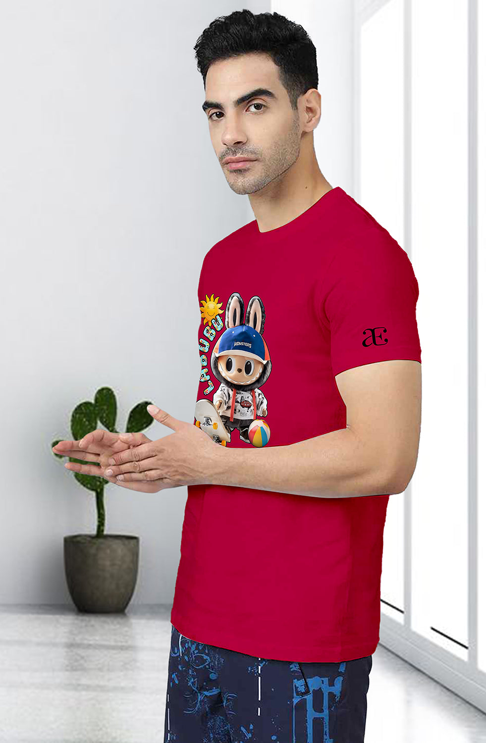 Men’s Organic Cotton RED T-Shirt |TRN-RED -111