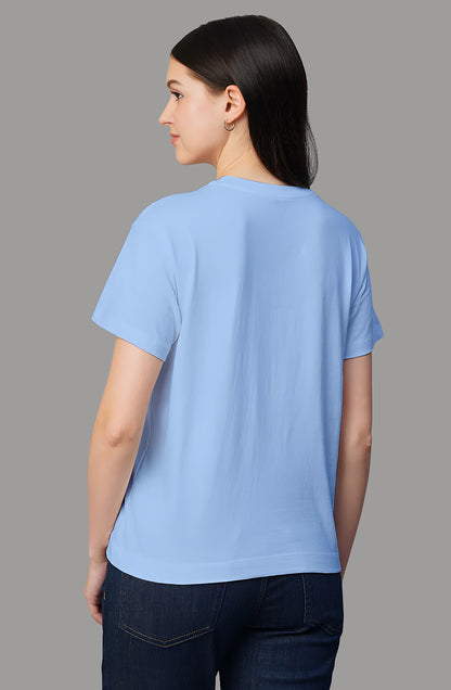 Women’s Organic Cotton SKY BLUE T-Shirt |TRN-SKY BLUE-113