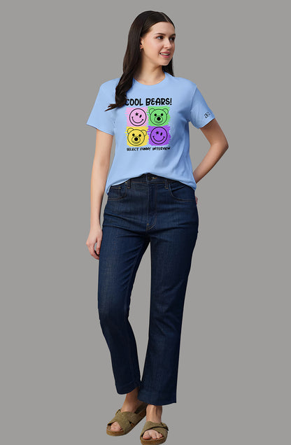 Women’s Organic Cotton SKY BLUE T-Shirt |TRN-SKY BLUE-113