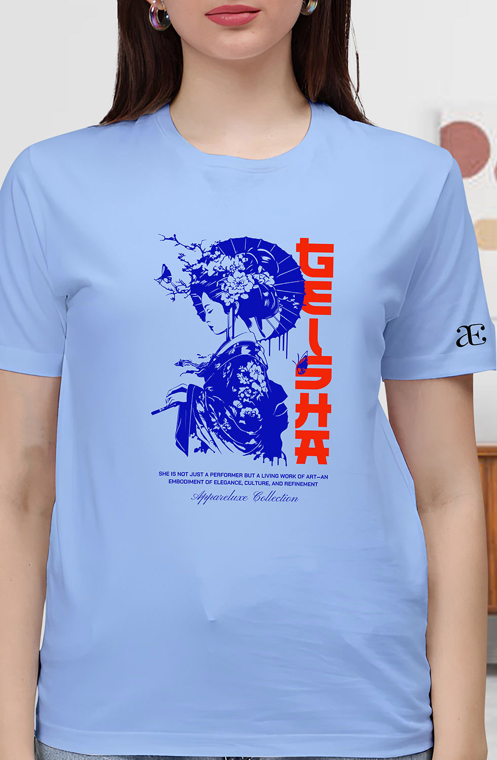 Women’s Organic Cotton SKY BLUE T-Shirt |TRN-SKY BLUE-136