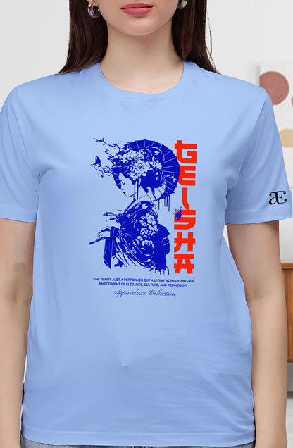 Women’s Organic Cotton SKY BLUE T-Shirt |TRN-SKY BLUE-136