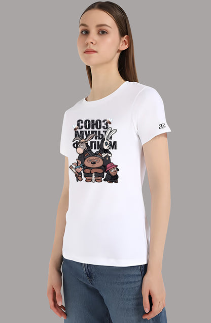 Women’s Organic Cotton White T-Shirt |TRN-WHITE-155