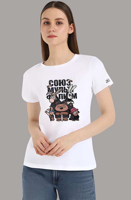 Women’s Organic Cotton White T-Shirt |TRN-WHITE-155