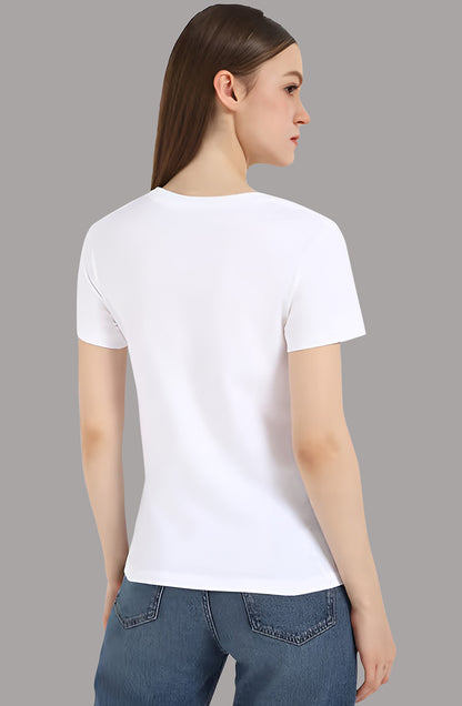 Women’s Organic Cotton White T-Shirt |TRN-WHITE-155